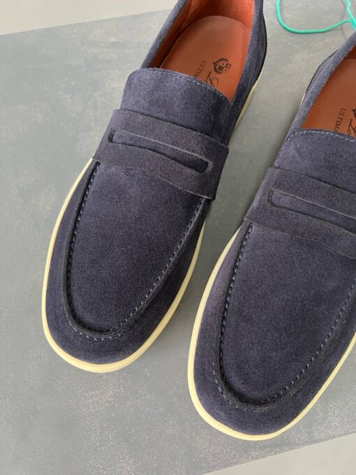 Мужские лоферы Лоро Пиано Ultimate Walk Loafers Premium A105452 Grey - фото 1