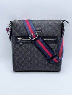 Мужская сумка Gucci A103837 из канвы серая 28:25 см