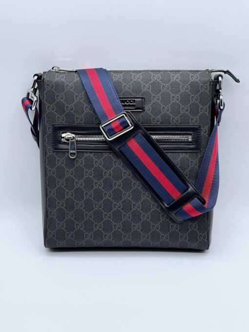 Мужская сумка Gucci A103837 из канвы серая 28:25 см - фото 1