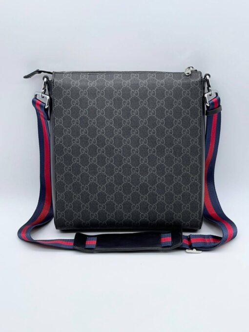 Мужская сумка Gucci A103837 из канвы серая 28:25 см - фото 2