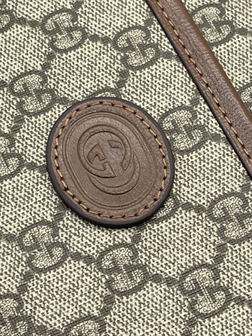 Клатч Gucci A103863 из канвы коричневый - фото 5