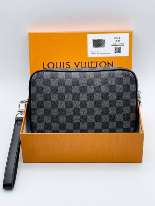 Клатч Louis Vuitton A103882 премиум 25:15:6 см черный - фото 3