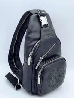 Рюкзак Versace A103890 кожаный 33:18:9 см чёрный