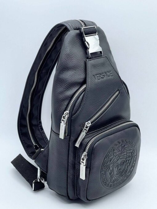 Рюкзак Versace A103890 кожаный 33:18:9 см чёрный - фото 1
