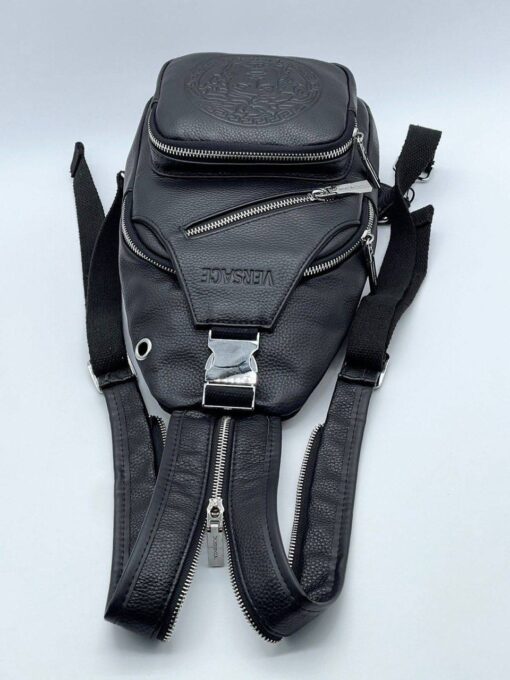 Рюкзак Versace A103890 кожаный 33:18:9 см чёрный - фото 8