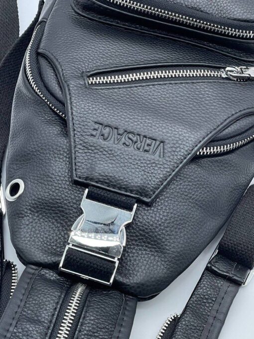 Рюкзак Versace A103890 кожаный 33:18:9 см чёрный - фото 5