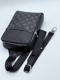Мужская сумка-кобура Louis Vuitton A103914 из канвы серая 27:16:5 см - фото 10
