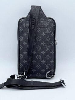 Мужская сумка-кобура Louis Vuitton A103914 из канвы серая 27:16:5 см