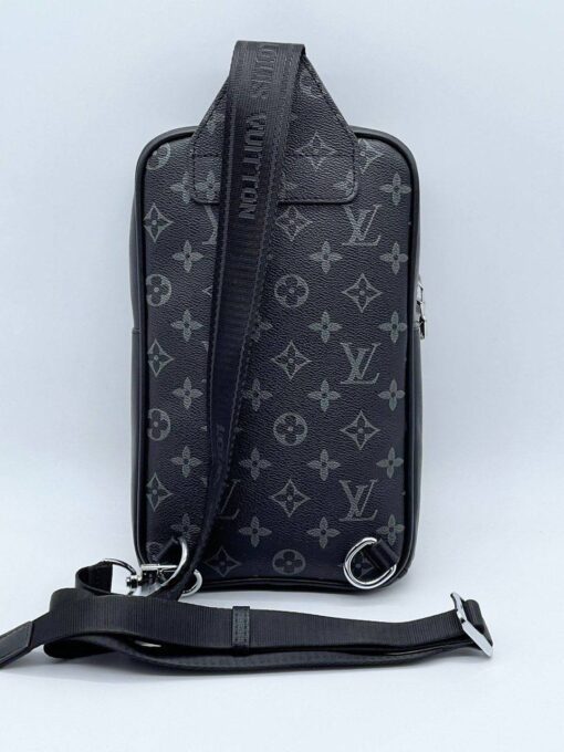 Мужская сумка-кобура Louis Vuitton A103914 из канвы серая 27:16:5 см - фото 3