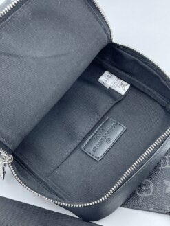 Мужская сумка-кобура Louis Vuitton A103914 из канвы серая 27:16:5 см