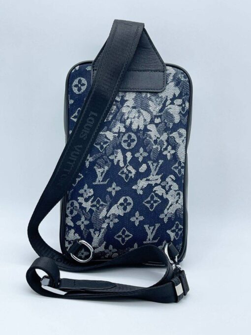 Мужская сумка-кобура Louis Vuitton A103919 из канвы серая 27:16:5 см - фото 5