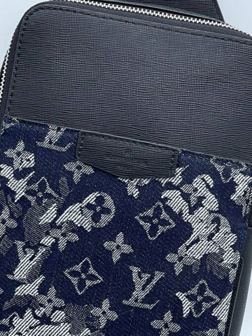 Мужская сумка-кобура Louis Vuitton A103919 из канвы серая 27:16:5 см - фото 4
