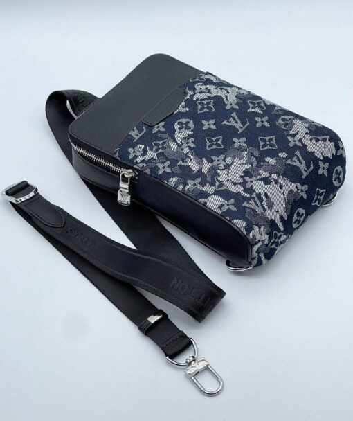 Мужская сумка-кобура Louis Vuitton A103919 из канвы серая 27:16:5 см - фото 3