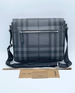 Мужская сумка Burberry A103935 через плечо из канвы премиум 30:25:7 см серая