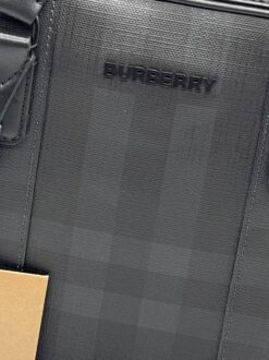 Портфель Burberry A104019 из канвы премиум 36:28:8 см серый