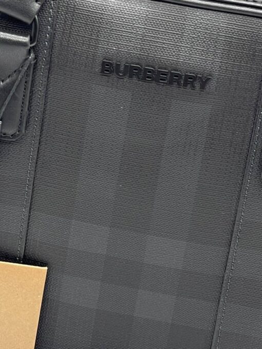 Портфель Burberry A104019 из канвы премиум 36:28:8 см серый - фото 5