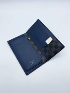 Бумажник Louis Vuitton Brazza A104062 серый / внутри синий 19:10 см