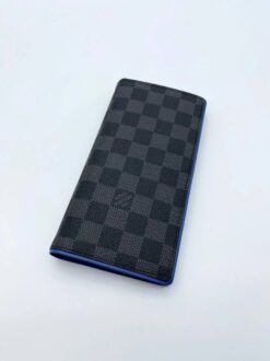 Бумажник Louis Vuitton Brazza A104072 серый / внутри синий 19:10 см