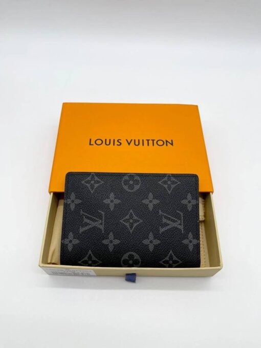 Обложка для паспорта Louis Vuitton A104093 серая 14/10 см - фото 1