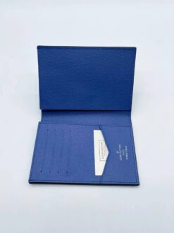 Обложка для паспорта Louis Vuitton A104143 синяя 14/10 см