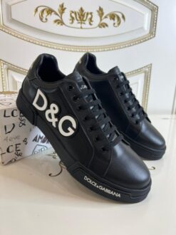 Кроссовки мужские кожаные Dolce & Gabbana A104456 черные