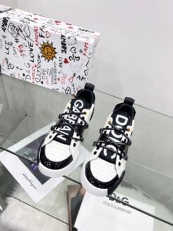 Кроссовки мужские Dolce & Gabbana Portofino A104630 чёрно-белые