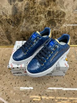 Кроссовки мужские кожаные Dolce & Gabbana A104825 синие