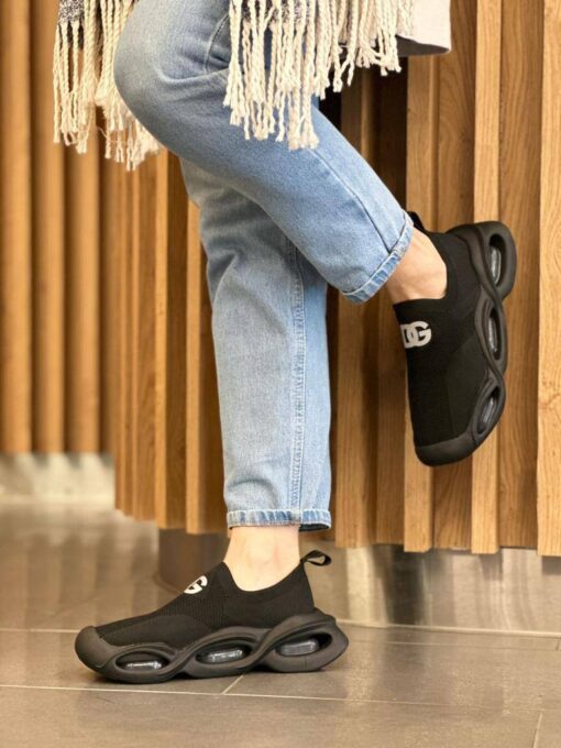 Кроссовки женские Dolce & Gabbana Wave Sock Low A104893 чёрные - фото 2