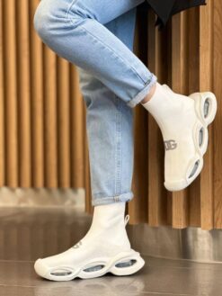 Кроссовки женские Dolce & Gabbana Wave Sock Mid A104915 белые