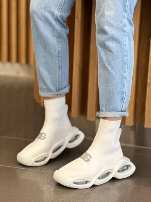 Кроссовки женские Dolce & Gabbana Wave Sock Mid A104915 белые - фото 3