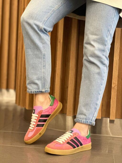Кеды Adidas Gazelle x Gucci A104998 Pink - фото 4