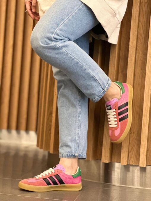 Кеды Adidas Gazelle x Gucci A104998 Pink - фото 3