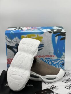 Кроссовки мужские Dolce & Gabbana Wave Sock Low A105517 бежевые