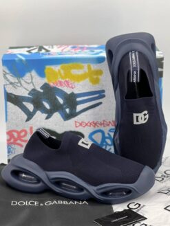 Кроссовки мужские Dolce & Gabbana Wave Sock Low A105560 тёмно-синие