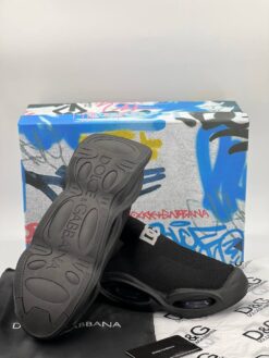 Кроссовки мужские Dolce & Gabbana Wave Sock Low A105573 чёрные