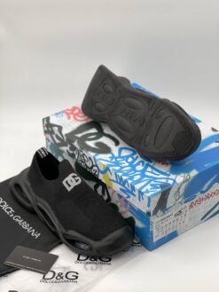 Кроссовки мужские Dolce & Gabbana Wave Sock Low A105573 чёрные