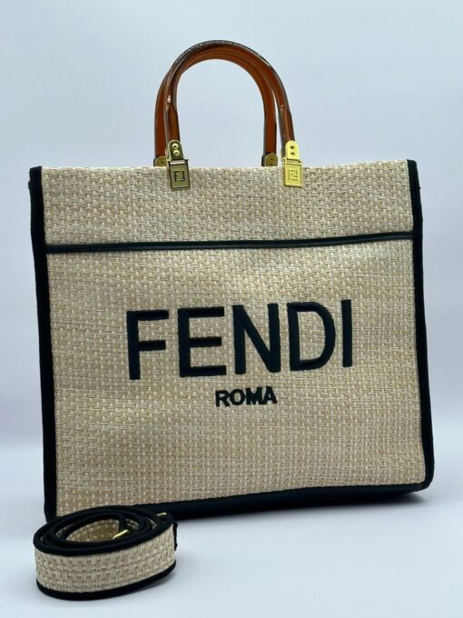 Женская сумка Fendi 58736 бежевая - фото 1