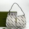 Женская кожаная сумка Gucci & Balenciaga A106096 белая 29/18 см