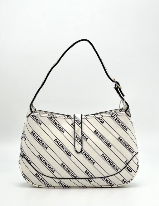 Женская кожаная сумка Gucci & Balenciaga A106096 белая 29/18 см - фото 2