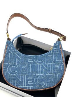 Женская сумка Celine A106345 тканевая синяя