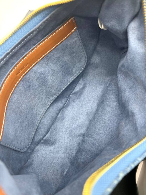 Женская сумка Celine A106345 тканевая синяя - фото 6