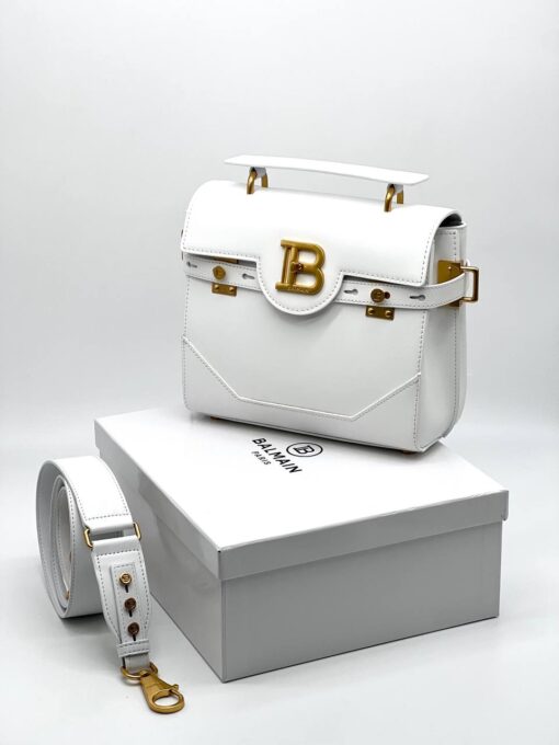 Женская сумка Balmain B-Buzz 23 White 25/17 см - фото 2