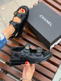 Сандалии женские Chanel A107407 чёрные