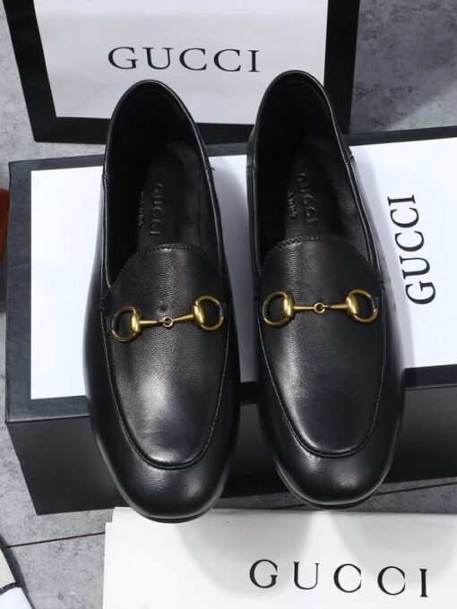 Туфли женские Gucci Brixton Premium A108106 черные - фото 1
