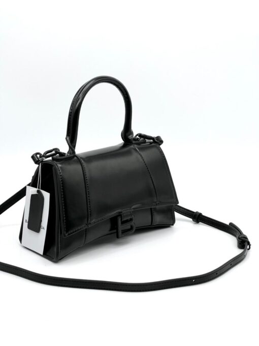 Женская кожаная сумка Balenciaga Hourglass A107820 чёрная 23/14 см - фото 2