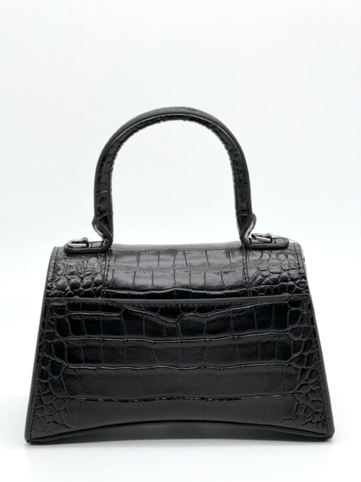 Женская кожаная сумка Balenciaga Hourglass A107828 чёрная 23/14 см - фото 3