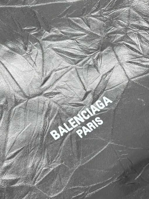 Женская кожаная сумка Balenciaga Crush Tote Bag Black 38/45 см - фото 5