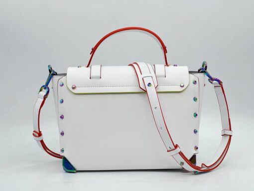 Женская кожаная сумка Michael Kors Manhattan A107878 White - фото 2