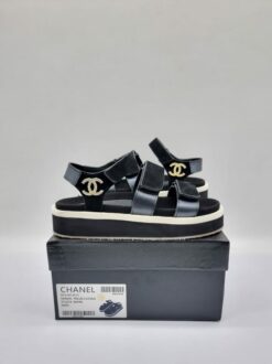 Сандалии женские Chanel A109185 чёрные