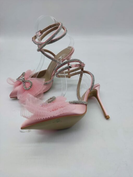 Туфли-босоножки женские Mach & Mach A109171 Sequins Bow розовые - фото 1